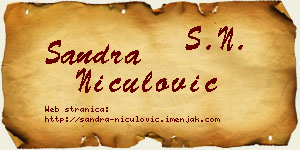 Sandra Niculović vizit kartica